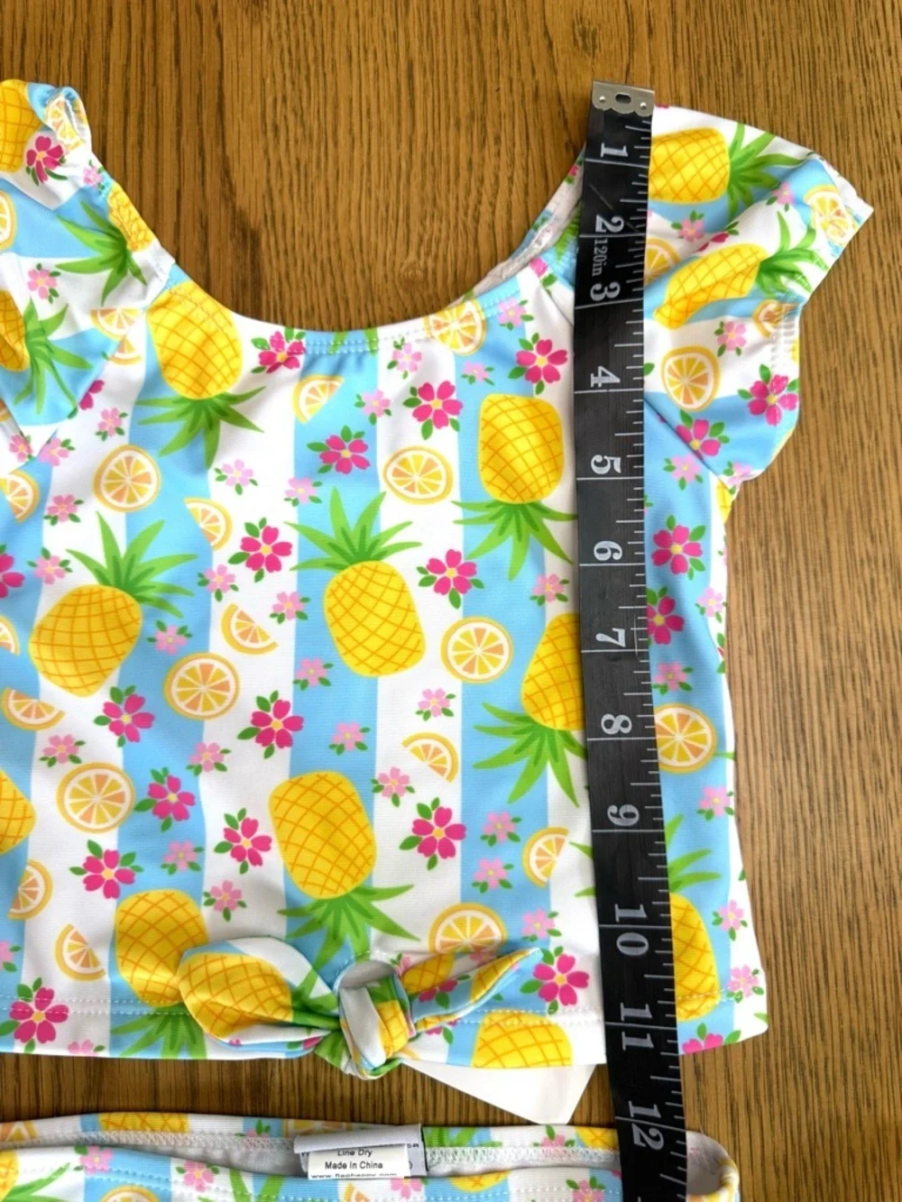 Flap Happy Pineapple 2PC Swimsuit Built-In Swim Diaper Girls Size 2 NWT